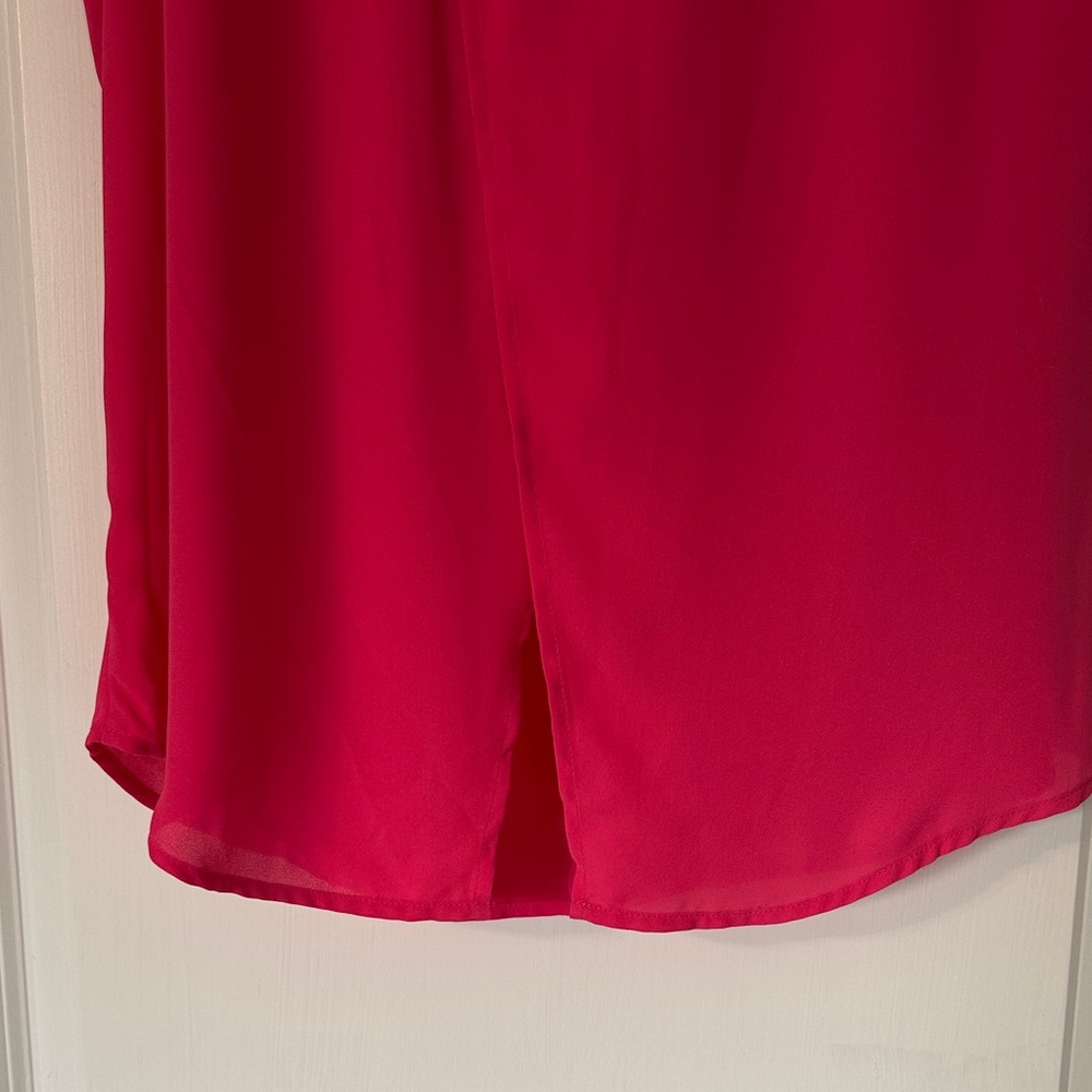 Soho Bright Pink Button-Up Blouse - Picture 4 of 5